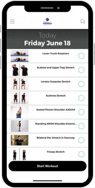 Home Exercise Program app screenshot