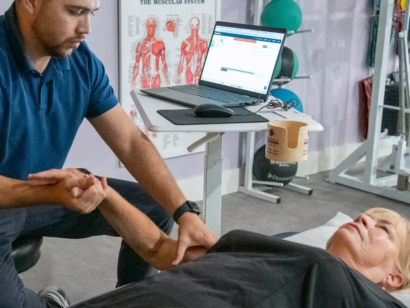 Lady receiving nerve pain treatment