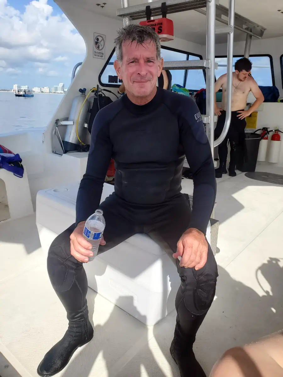 Ofer Amit on a boat