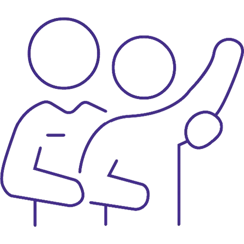 prevent icon - therapist helping patient
